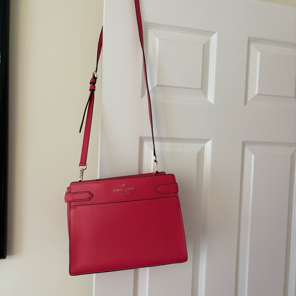 Kate Spade Red Bag perfect condition - Picture 3 of 11